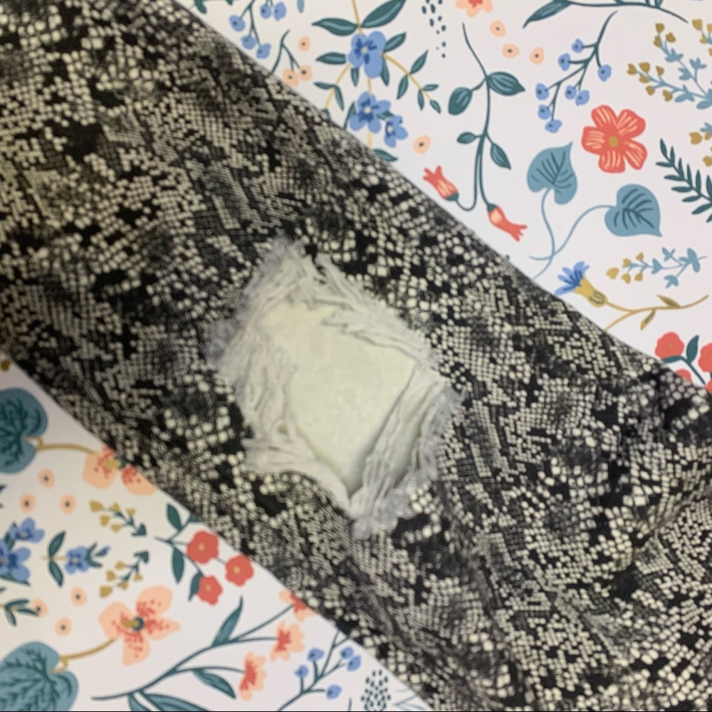 Free People Distressed Snake Print Jeans - image 5